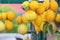 Giant lemons on a market stall