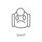 Giant linear icon. Modern outline Giant logo concept on white ba