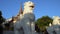 Giant Lion Guard Statues in Myanmar