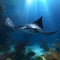 Giant manta ray fish wallpaper background