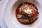 Giant meatball appetizer with parmigiano