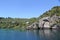 The giant Mine Bay Maori rock carving of Ngatoroirangi on Lake Taupo, New Zealand