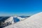 Giant Mine, Studnicni mountain , view from snezka, mountain on the border between Czech Republic and Poland, winter morning