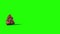 Giant Monster Poop Jump Attack Side Green Screen 3D Rendering Animation