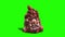 Giant Monster Poop Walkcycle Front Green Screen 3D Rendering Animation
