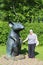 Giant mouse sculpture on Poet\'s Path, Alloway, Ayr