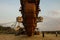 A giant multi-bucket excavator at a limestone quarry