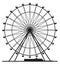 Giant observation wheel icon. Amusement park ride