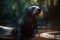 Giant Otter, Pteronura brasiliensis, portrait in the river water , Rio Negro, Pantanal, Brazil.Generative ai