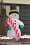 Giant outdoor inflated snowman Christmas decor