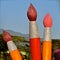 Giant paintbrush sculptures