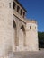 Giant palace in Saragossa city in Spain - vertical