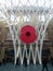 Giant poppy at kings cross station london