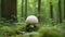 A Giant Puffball Mushroom that grows in the forest