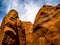 Giant red boulders trying to kiss the sky, Arches National Park, UT, USA