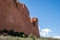 Giant red rock formation in Garden of the Gods Park, Colorado Springs