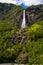 Giant Rjoandefossen waterfall by the Flam to Myrdal Railway Line Norway