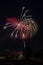 Giant Rocket Fireworks Exploding at Night