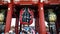 Giant sacred red lantern or Chochin at Sensoji temple