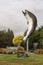Giant Salmons statue in Rakaia, New Zealand.