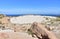 Giant sand dune on a cliff. Duna Rampante de Monte Branco or Rampant Dune of Monte Blanco. Costa da Morte, CamariÃ±as, Spain.