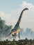 Giant Sauropod Walking Away