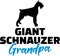 Giant Schnauzer Grandpa with silhouette