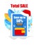 Giant Smartphone with Santa Hat on Top, Total Sale
