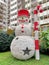 Giant snowman. Christmas decorations