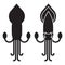 Giant Squid Vector Icon or Logo Template