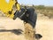 Giant Steam Shovel Releasing Dirt - Horizontal