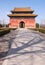 Giant stele visible inside entrance hall to Ming Tombs Changling, China