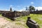 Giant stone penis fertility temple Chucuito, Puno, Lake Titicaca, Peru