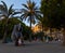 Giant stuffed koala with kids in historical downtown Palma de Mallorca.