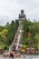 Giant Tian Tan Buddha on top of hill, Hong Kong China