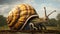 Giant Tiger Land Snail: A Hyper-realistic Digital Art Portrait