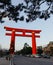 Giant torii on street in Kyoto, Japan