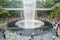 The Giant water fall HSBC Rain Vortex and beautiful green nature Shiseido Forest Valley in the Jewel Changi Airport, link to