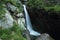 Giant waterfall in High Tatra Mountains