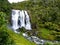 Giant waterfalls between trees