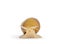 Giant West African snail on white background