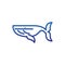 Giant whale humpback marine life thick line blue