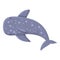 Giant whale shark icon cartoon vector. Sea fish