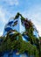 Giardini Naxos blue hotel covered in greenery, Sicily