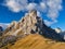 Giau Pass, San Vito di Cadore, Province of Belluno, Italy. The Dolomite Alps, Italy. View of the mountains and high cliffs during