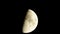 Gibbous Half Moon Traversing the Sky -04