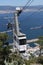 Gibraltar Cable Car gondola and the bay