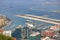 Gibraltar harbour overlooking Spanish mainland