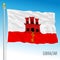 Gibraltar territory official flag, United Kingdom