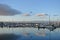 Gibraltar, view from La Linea, Spain. Port with sailing boats, early morning